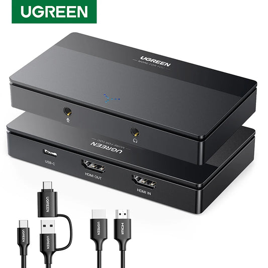 UGREEN – carte de Capture vidéo HDMI 4K60Hz, boîtier de capture vidéo vers USB/type-c pour caméra d'ordinateur, enregistrement en direct, réunion