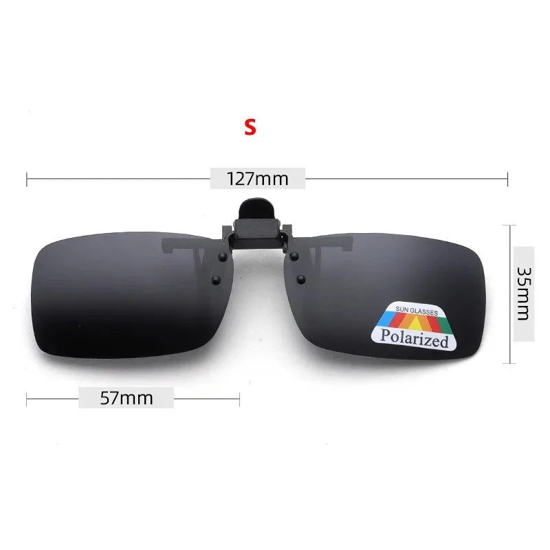 Lunettes de soleil polarisées à lentilles grises, 4 couleurs, Clip rabattable UV 380, pour la conduite, la pêche, la Vision nocturne