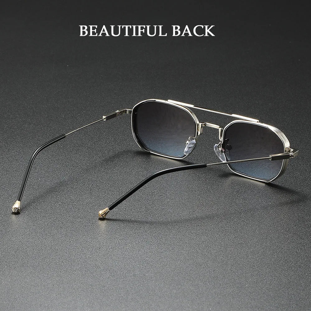 2025 Gafas De Sol cuadradas para mujer a la moda, Vintage Steampunk, Gafas De Sol para hombre, Lujo, Moda, Gafas, Gafas De Sol Hombre, Gafas De Sol Mujer
