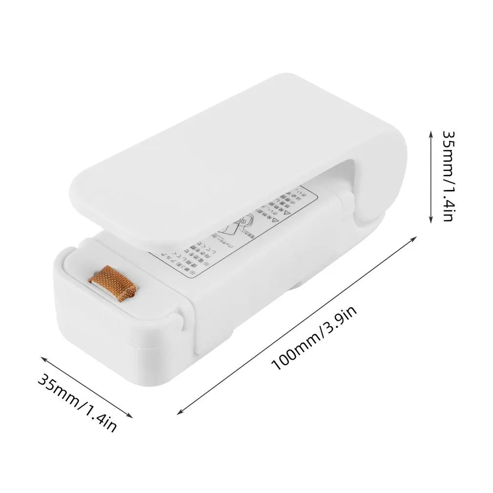 Bolsa termoselladora portátil, bolsa de plástico de almacenamiento GT, minibancos blancos para el hogar, clip para alimentos, refrigerios, frutas, dispositivos de conservación frescos, 1PC