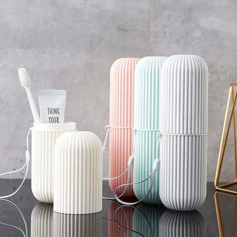 Estuche protector portátil para cepillo de dientes y pasta dental, soporte de viaje, caja de almacenamiento para acampar, protege el cepillo de dientes y la pasta dental de la suciedad y los daños