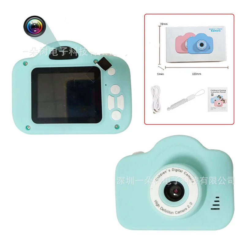Kids Digital Video Camera, Super Cute, HD 1080P, 2.0 Inch, with Silicone Cases, Christmas Toys