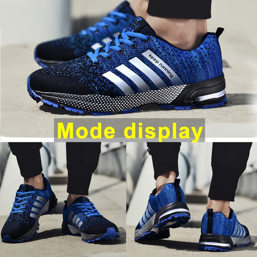 Zapatillas cómodas y antideslizantes para hombre, deportivas ligeras con absorción de impactos, estables, de malla, transpirables, informales, para pareja
