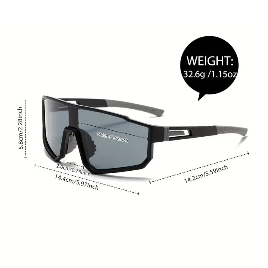 Men's oversized cycling glasses, bike, windproof, colorful coating, outdoor sports sunglasses, motorcycle