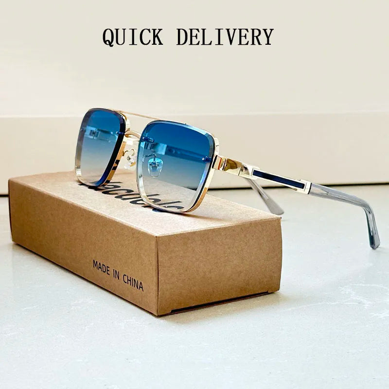 2025 Square Sunglasses Men Luxury Vintage Sunglasses Women Trendy Retro Sunglasses Hombre Lunette Soleil Femme