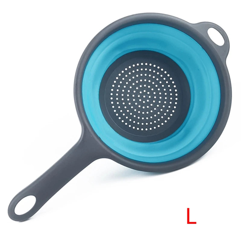 Passoire pliable en silicone avec poignée — égoutter pâtes, légumes, fruits, cuisine