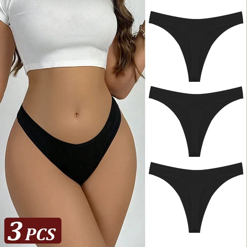 String Sans Couture Coton Femme — Lot de 3 Pièces Confort Quotidien
