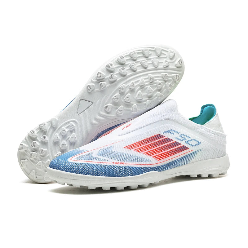 Chaussures de Football FG Homme Cuir Verni Montantes Imperméables — Crampons Longs, Professionnel EU 32–48