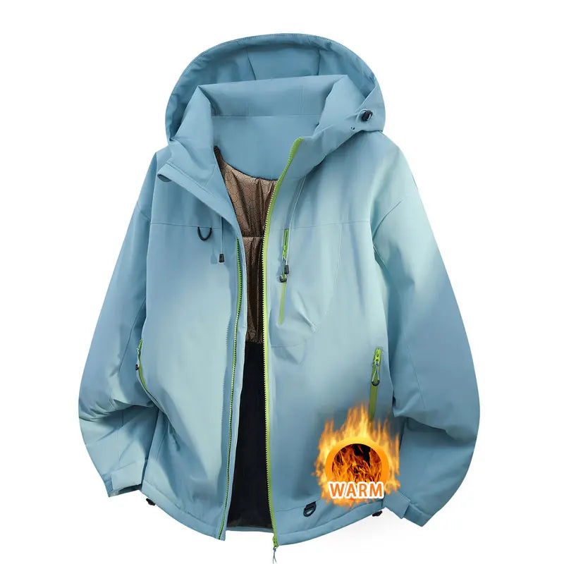 Thickened Winter Jacket Warm Waterproof Windproof Warm Sport Jacket Casual Men Women Sport Hiking Running Hooded Casual Warm Coat
