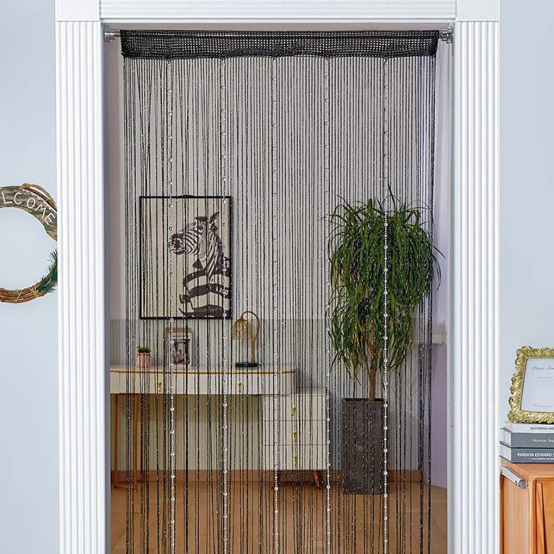 Cortina de cuentas de cristal, 100cm x 200cm, para salón, puerta, pared, ventana, biombo, borla