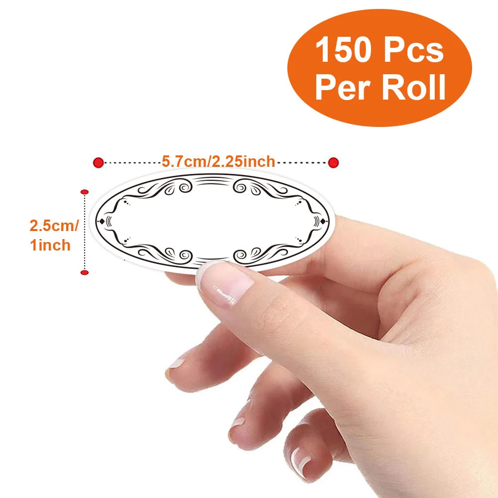 Rollo de etiquetas para bebidas, frutas, verduras, nevera y congelador, organizador de almacenamiento, catálogo de fechas de seguridad alimentaria, 1x2.25 pulgadas, para la cocina, 150 piezas/rollo