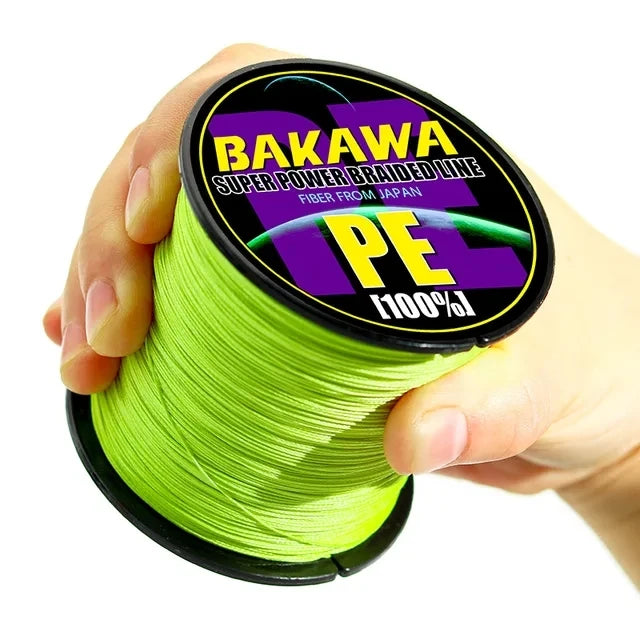 BAKAWA-Lignes de pêche tressées, Multimessieurs, Fil de carpe, Degré de conversion, PE, 4 brins, Japon, 100m, 300m, 500m, 1000m