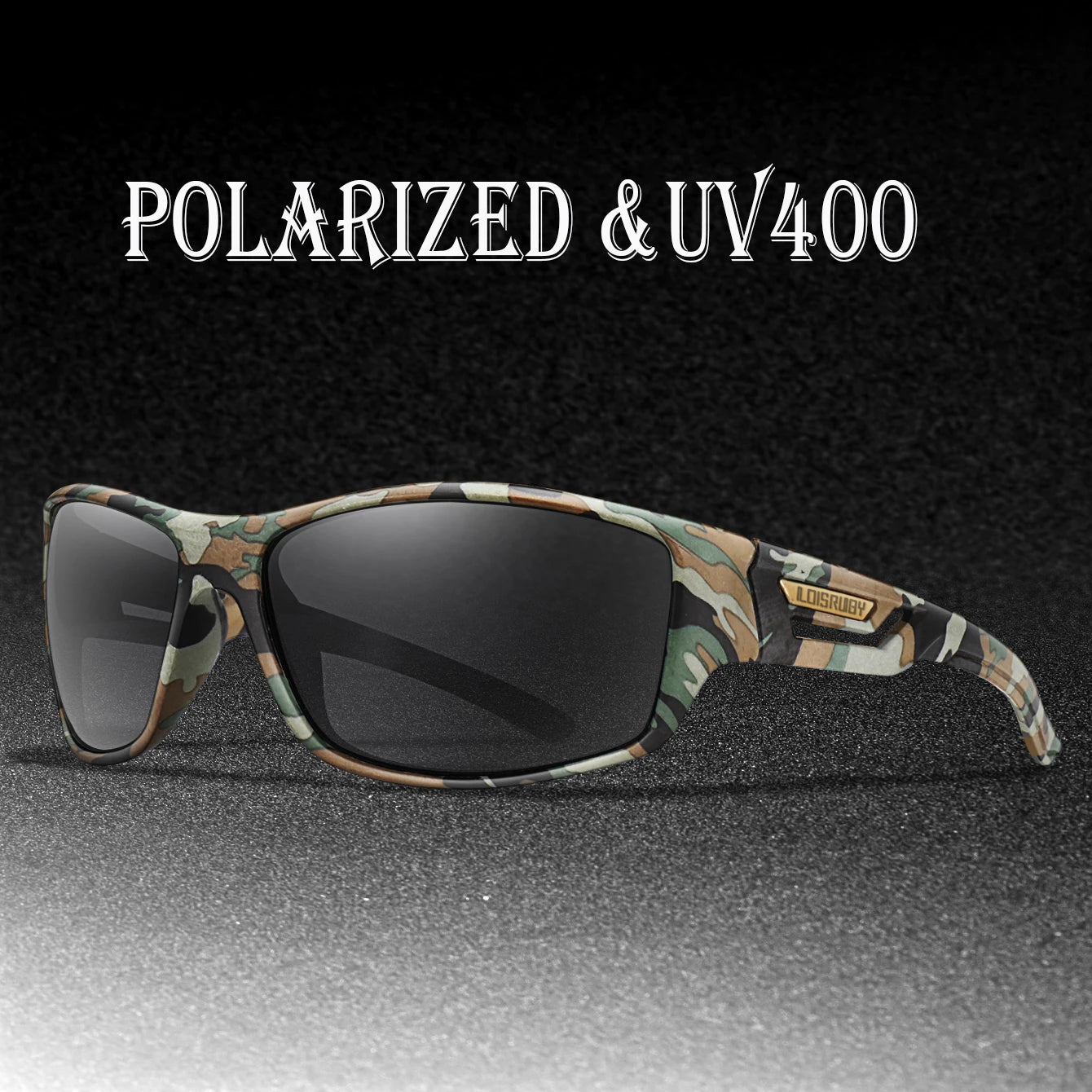 Lunettes de pêche polarisées camouflage — conduite, sports de plein air, cyclisme, course, UV400