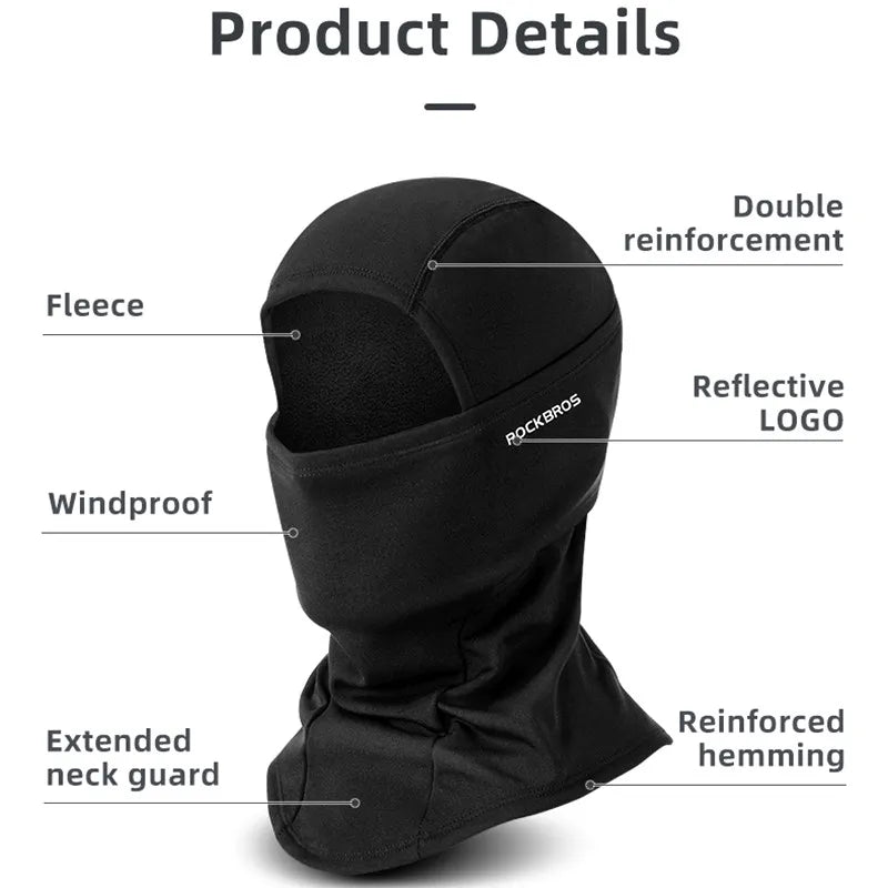 ROCKBROS masque complet chaud hiver écharpe cagoule casque doublure pêche ski randonnée vélo masque coupe-vent respirant couvre-chef