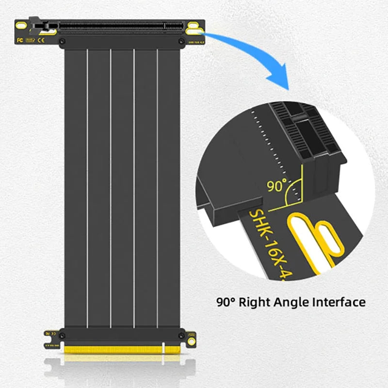 Câble Riser PCI-E 3.0/PCI-E 4.0 X16, carte vidéo, extension Flexible haute vitesse blindée EMI, rallonge PCI Express Gen 4 GPU