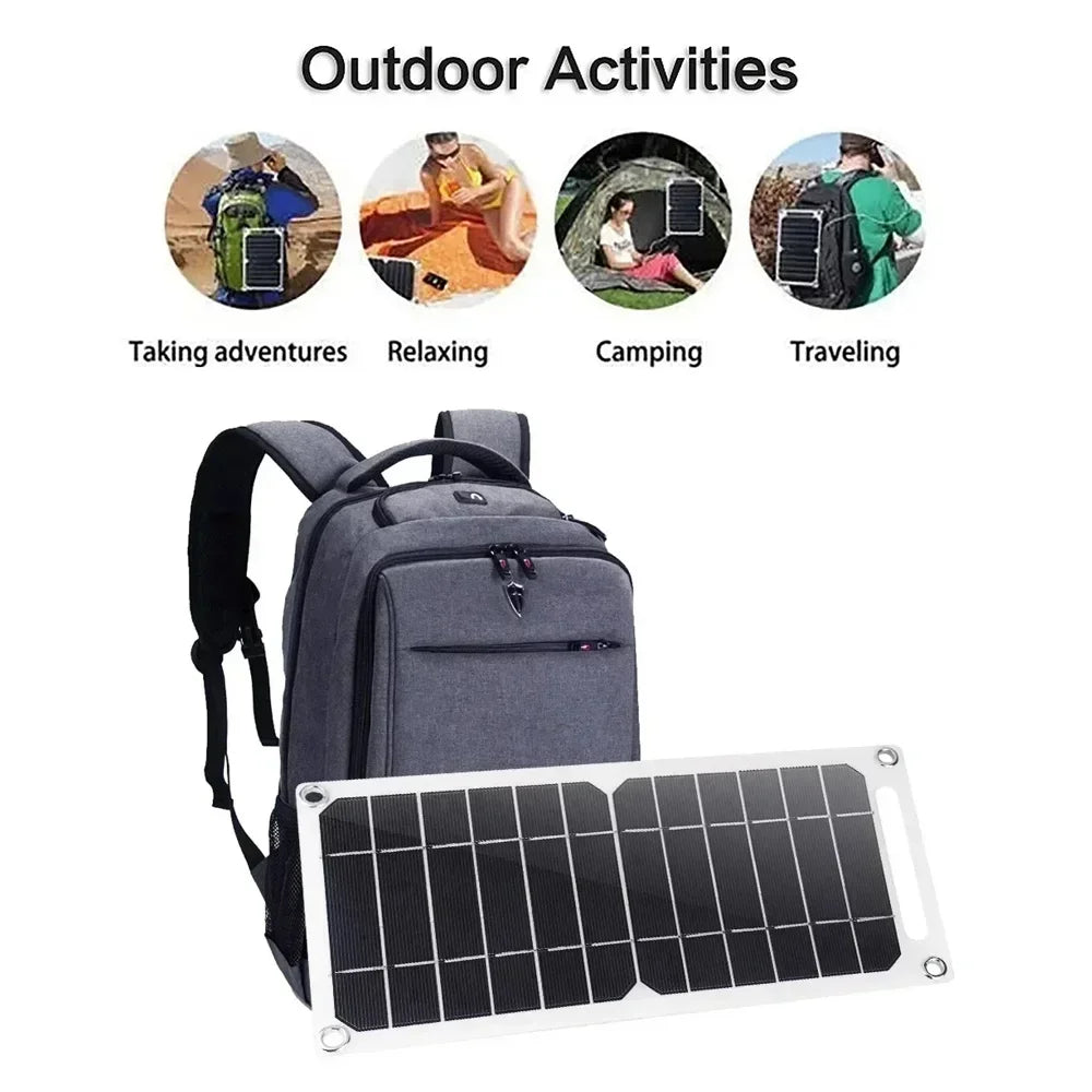 EESBAO – panneau solaire USB 35W, étanche, pour randonnée en plein air, Camping, batterie Portable, chargeur de téléphone Portable, vente en gros