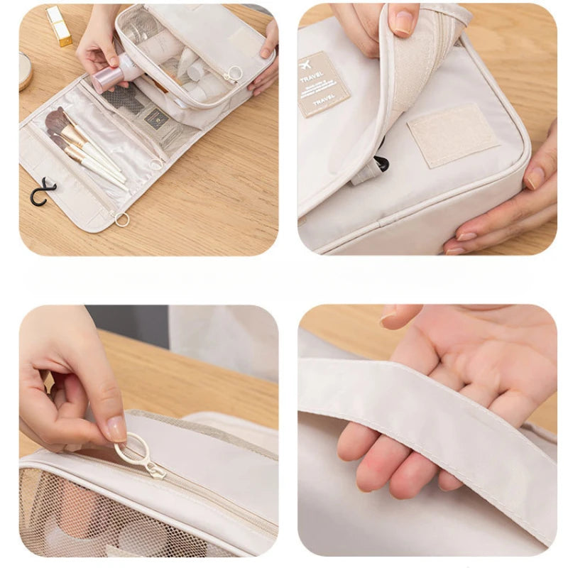 Sac de Maquillage Voyage — Organisateur Toilette Imperméable Crochet Salle de Bain