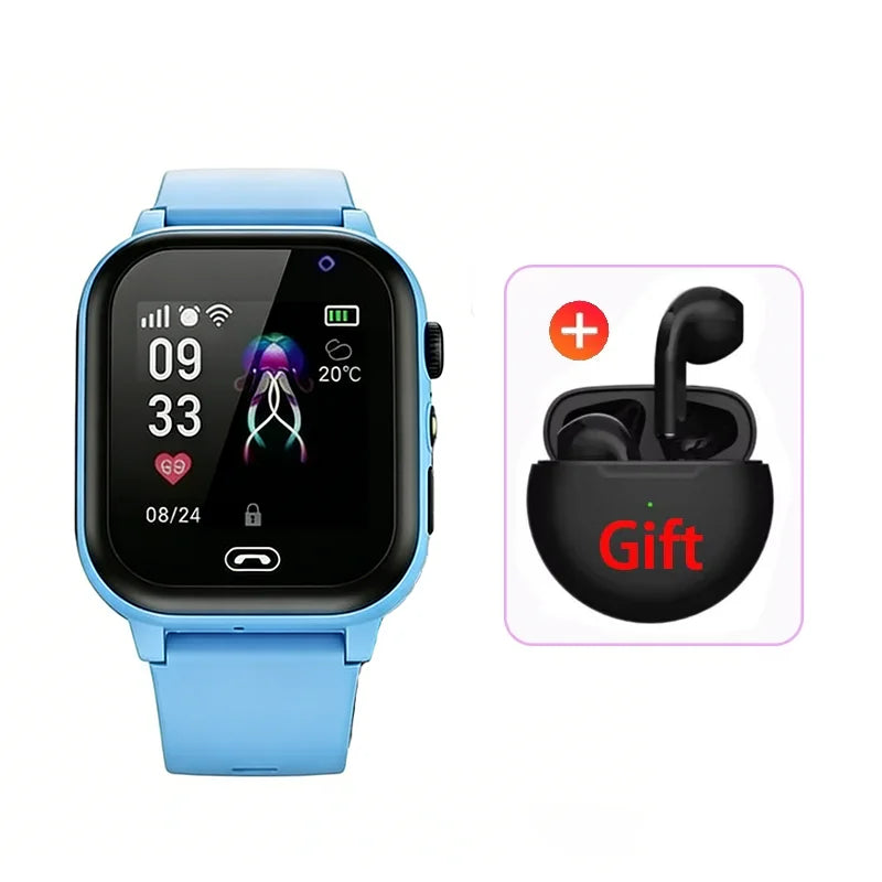 Montre connectée enfants 2026 — SOS, GPS, carte SIM, appel, caméra, étanche, cadeau