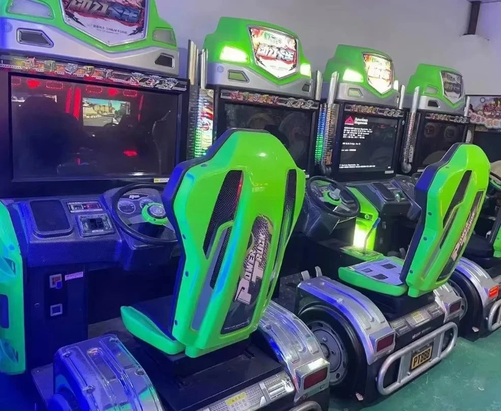Machine de Jeu Voiture de Course Arcade — Simulateur, Attractions, Conduite à Pièces