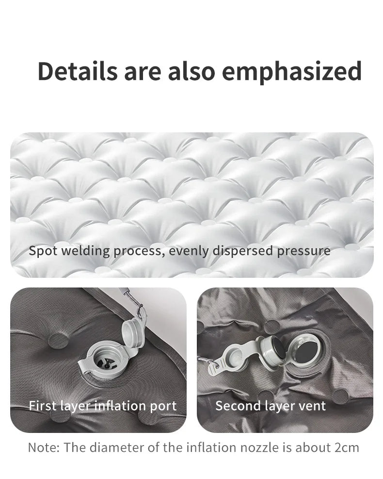 Naturehike 2026 Matelas de camping gonflable ultraléger, valeur R de 6,5, chaud pour l'hiver, épaisseur de 10 cm, tapis de couchage portable d'extérieur, lit d'air