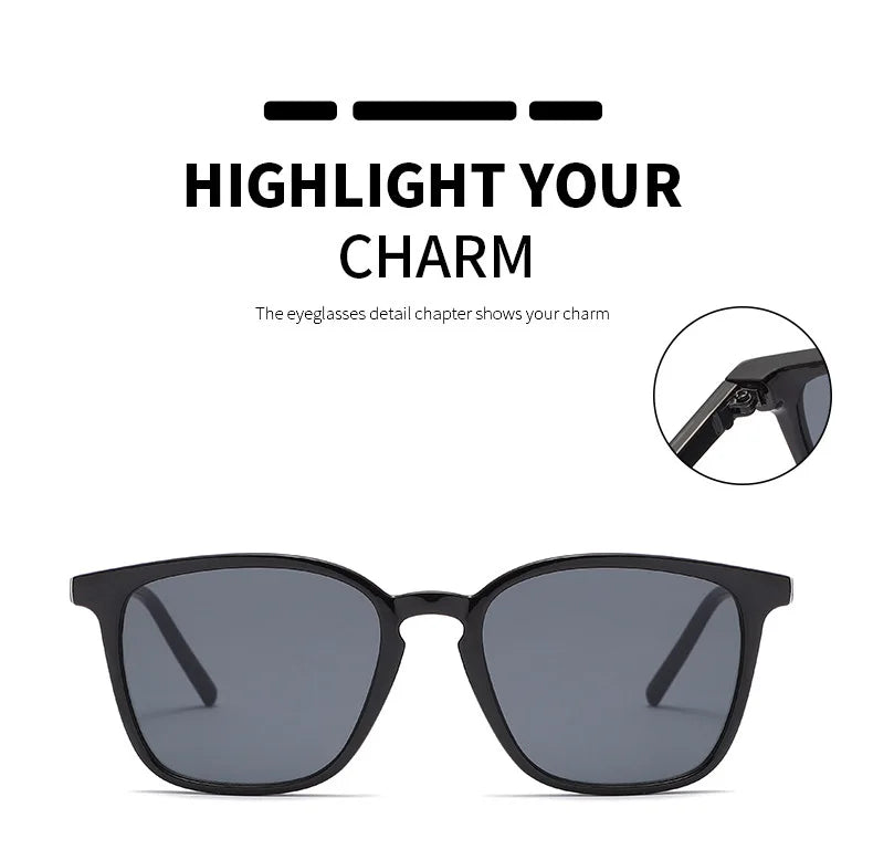 Lunettes de soleil carrées vintage tendance pour femmes — rétro