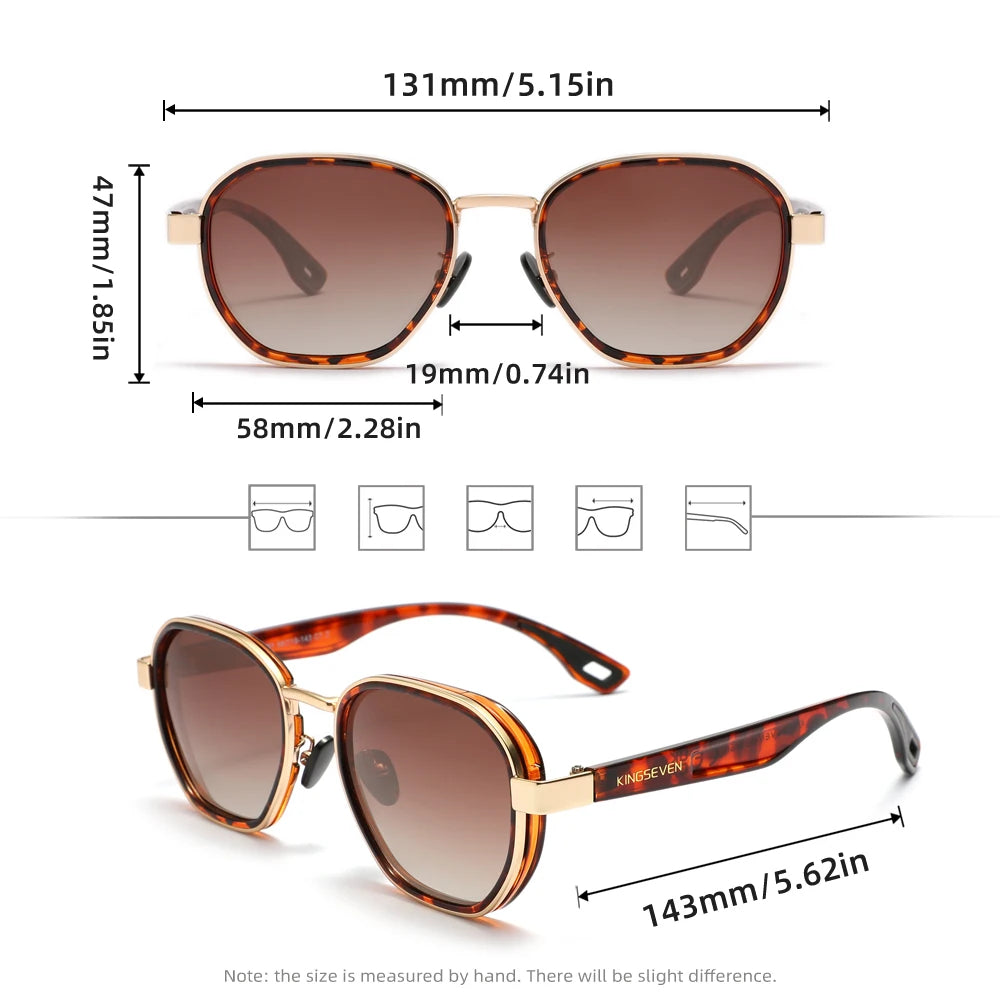 KINGSEVEN marque originale lunettes de soleil hommes polarisées UV400 luxe lunettes pour femme mâle extérieur cadre rond casual mode lunettes