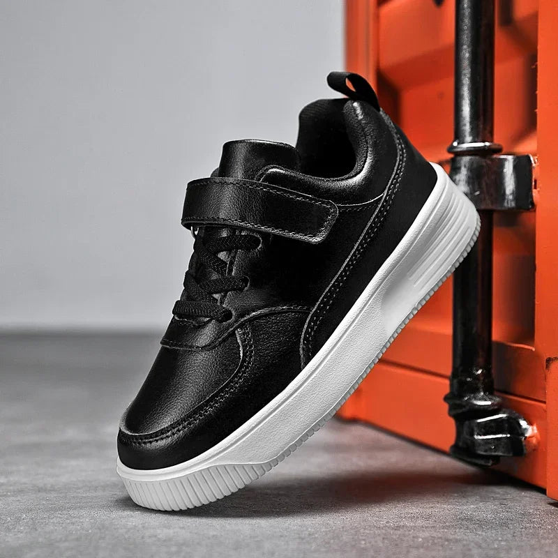 Zapatillas blancas y negras informales para niños, zapatos de moda transpirables para niños, tenis infantil, tenis infantil menino