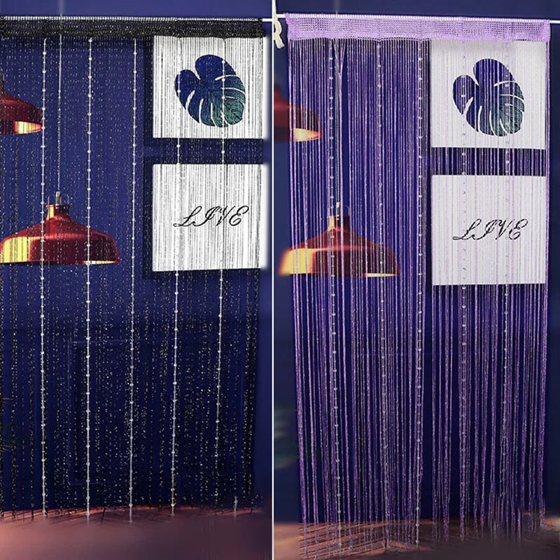 Cortina de cuentas de cristal, 100cm x 200cm, para salón, puerta, pared, ventana, biombo, borla