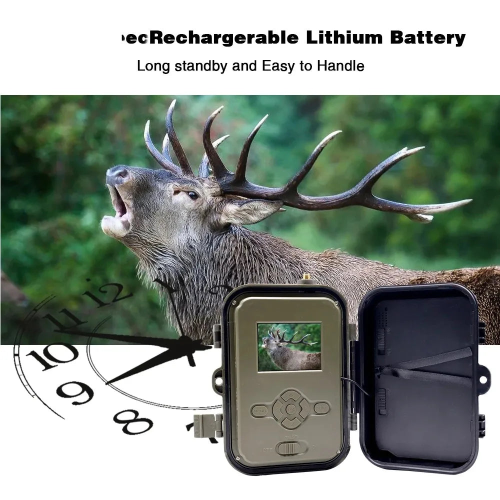 Caméra de surveillance 4K en direct 4G 30MP avec service cloud APP, caméras de chasse, batterie Li-ion 8000 mAh, vision nocturne, pièges photo HC940PROLI