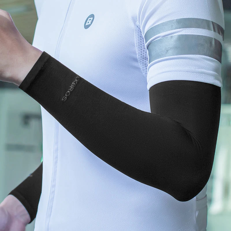 Manchons de vélo en soie glacée — protection bras, cyclisme, respirants, été, UV, sport, VTT, vélo de route