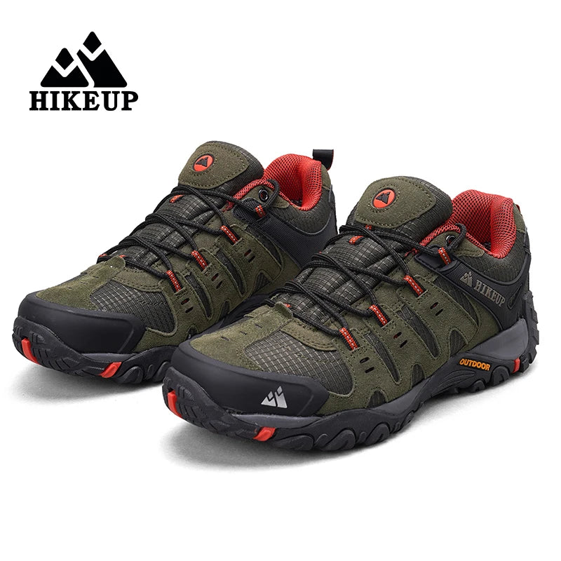 HIKEUP chaussures de randonnée pour hommes chaussures d'extérieur en daim et cuir résistant à l'usure hommes Trekking marche chasse baskets tactiques