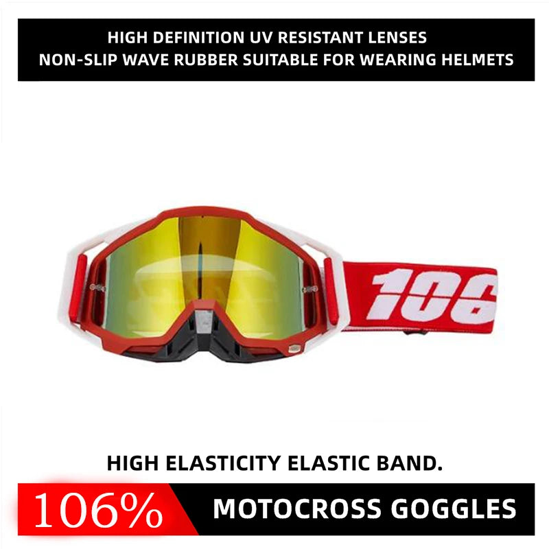 Gafas de sol para motocross, gafas de sol resistentes al viento e inastillables para ATV, RL y deportes todoterreno