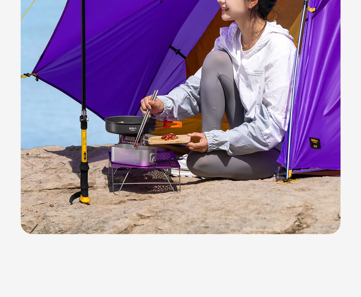 PRIMITIVE Bâtons de randonnée ultralégers pliables pour le plein air, bâtons de trekking, bâtons de randonnée télescopiques à verrouillage rapide, en alliage d'aluminium