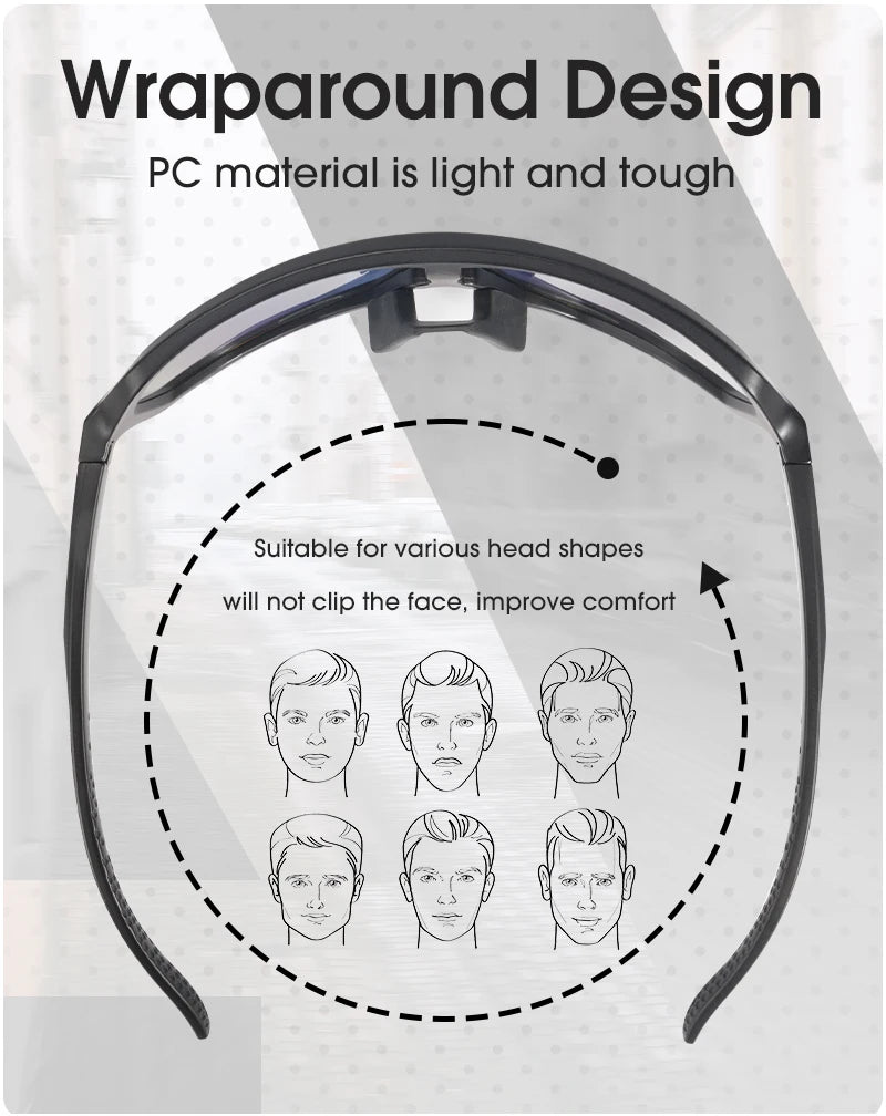 Lunettes de Soleil Sport UV400 — Vélo, Randonnée & Escalade Homme Femme
