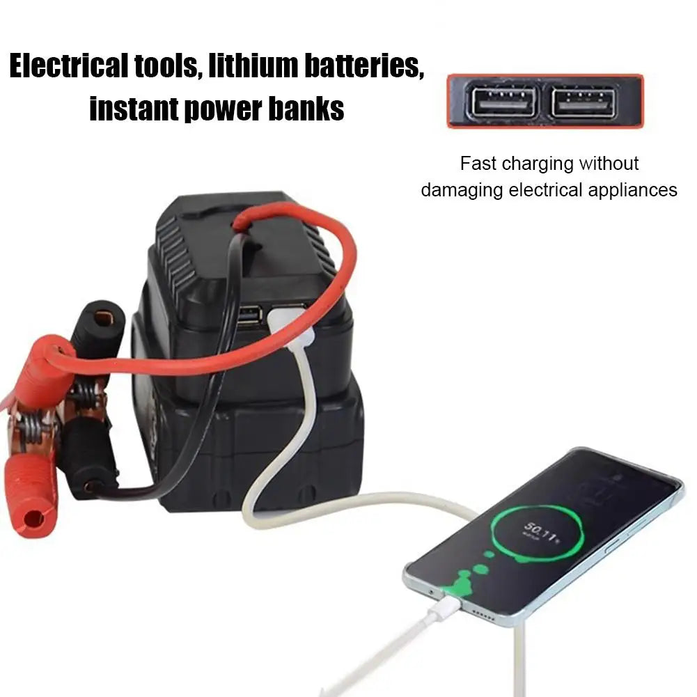 Lithium Battery Converter for Car, Charger Clip, Auto Starter for Makita Booster, Cable Adapter, Emergency Power DIY Tools