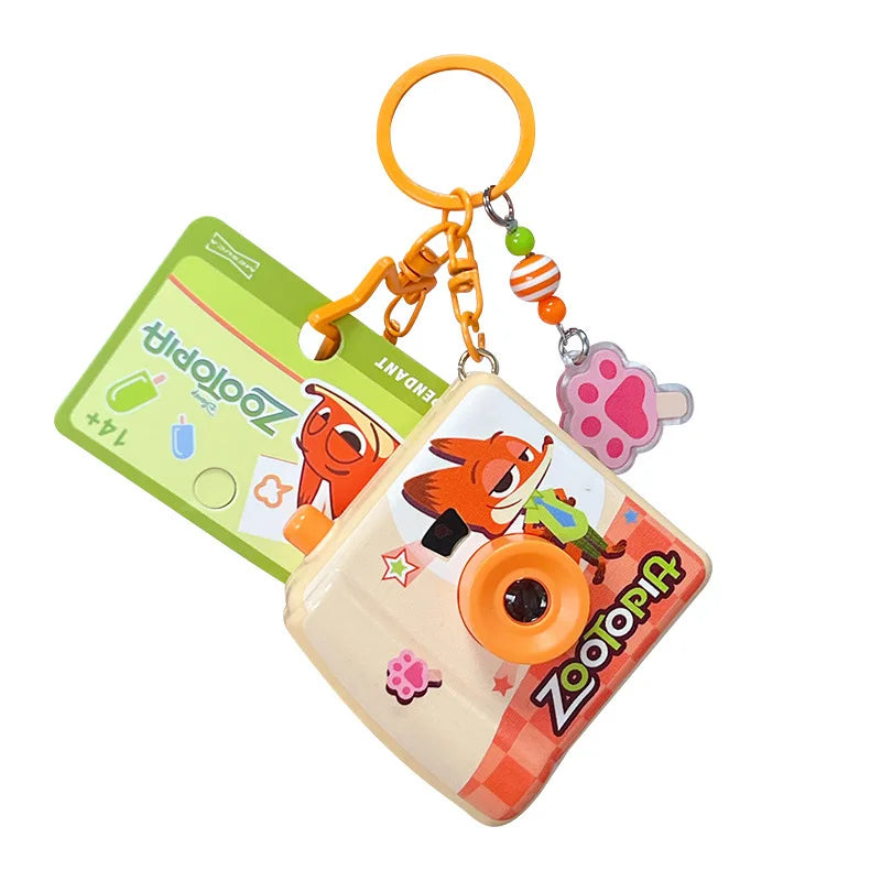 Porte-clés appareil photo jouet créatif pour enfants — pendentif sac à dos, souvenir fête d'anniversaire