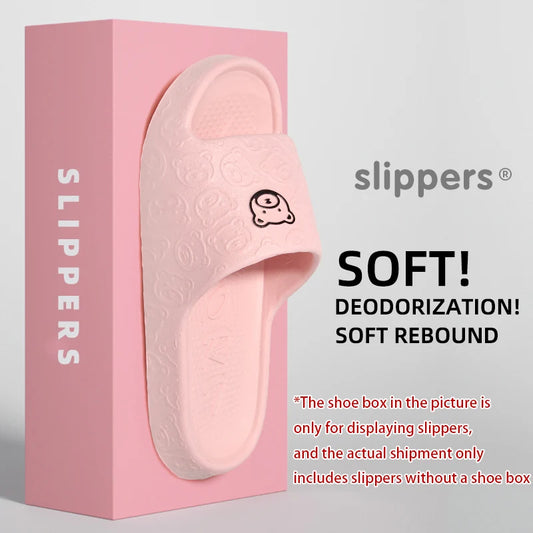 Pantoufles d'été EVA pour femmes, chaussures d'intérieur confortables à enfiler, Design de dessin animé mignon