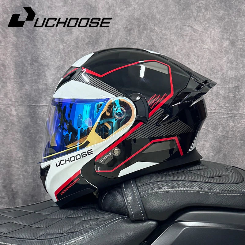Casque moto quatre saisons Motocross modulaire rabattable — hommes, femmes, tout-terrain