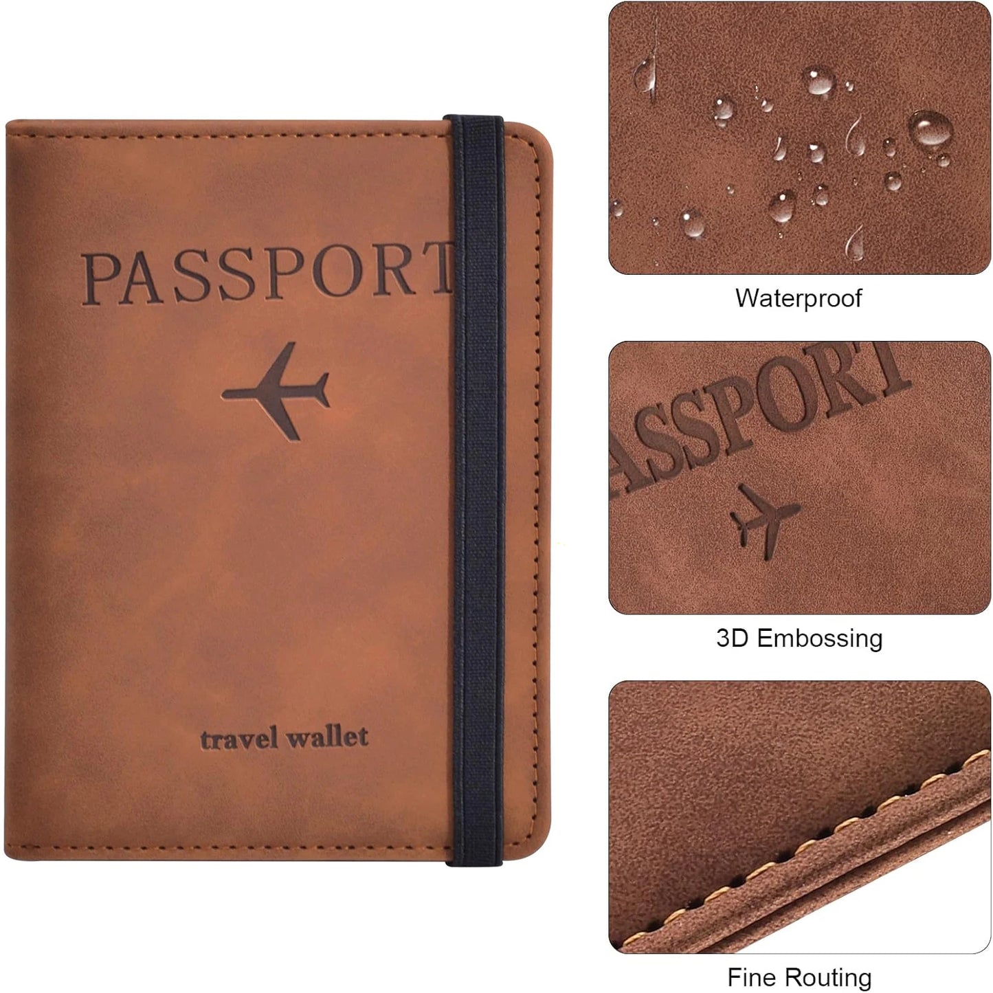 Portapasaportes para viaje Essentials, estuche cartera para accesorios de viaje, portapasaportes para mujer/hombre