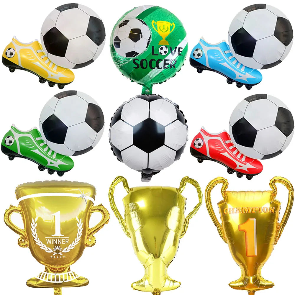 Ballons Aluminium Thème Football — Décoration Fête Anniversaire & Baby Shower Enfant