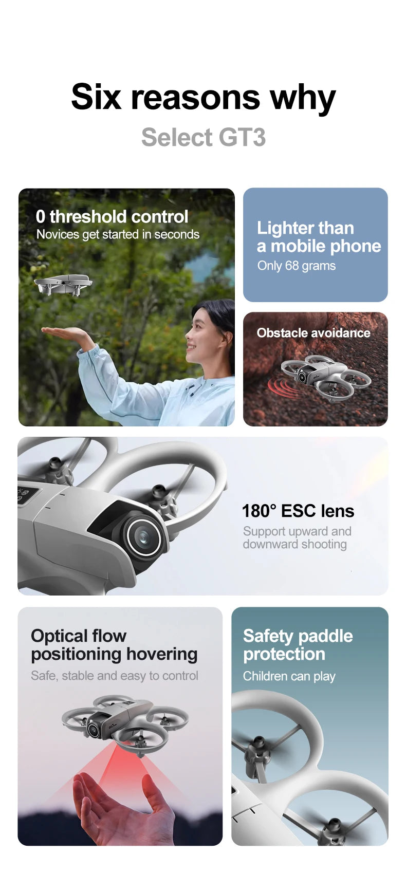 Drone Lenovo Gt3 Max 8k Hd Fotografía Aérea Pantalla Grande Posicionamiento de Flujo Óptico Motor Sin Escobillas Evitación Inteligente de Obstáculos