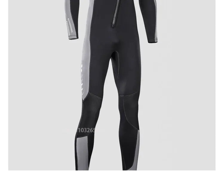 Combinaison de plongée en néoprène pour hommes, 3MM, manches longues, plongée en apnée, une pièce, Surf, pêche, maillots de bain thermiques