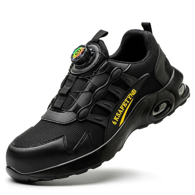 Nuevas botas de seguridad para hombre, zapatos de trabajo indestructibles, zapatillas con punta de acero, botas de protección anti-aplastamiento y anti-perforación, botas de trabajo tácticas