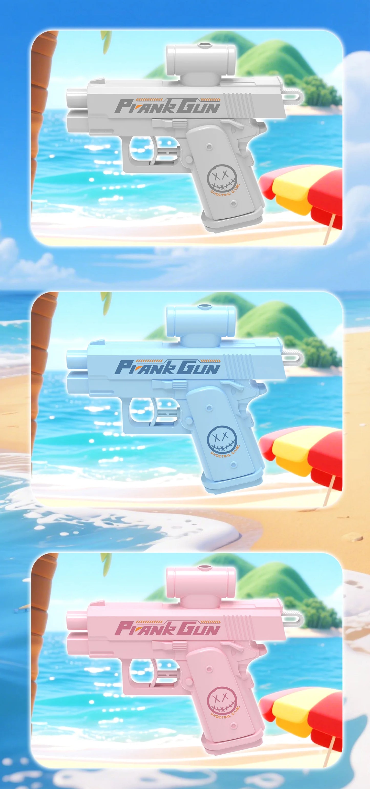 Pistolet à eau inverse Double face drôle-jouet de farces d'été, Mini pulvérisateur d'eau tactique pour enfants et adultes, combat aquatique de piscine et de plage