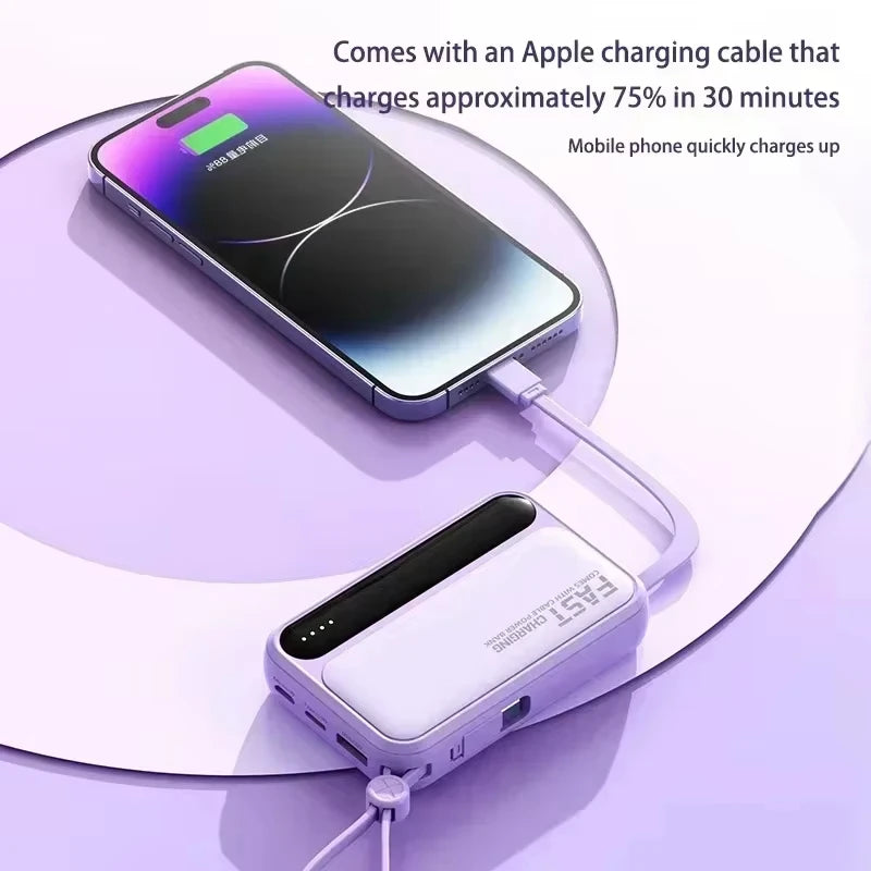 500000mAh 120W batterie externe grande capacité 4 in1 câbles Intelligent affichage numérique lumière Portable Powerbank pour iPhone Huawei nouveau