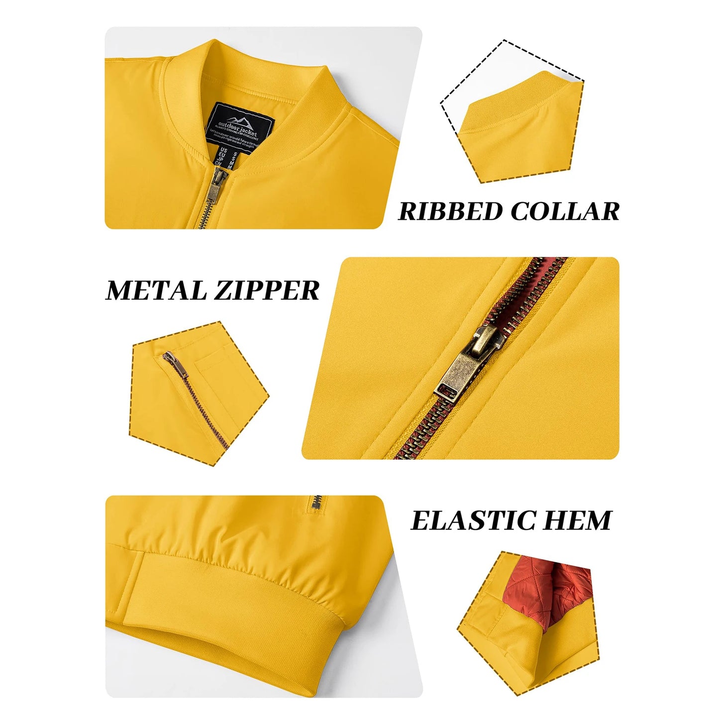 MAGCOMSEN Bomber jacket men's warm zip winter padded casual coat baseball windproof pilot varsity jackets