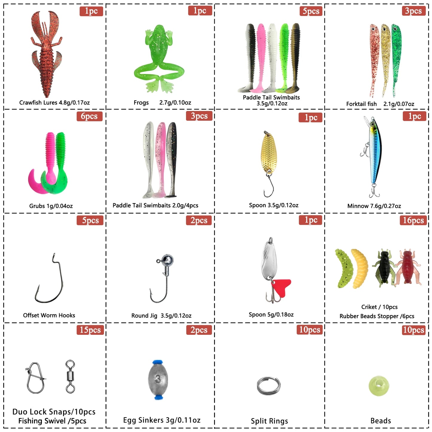 Kit de Leurres de Pêche 83/133/193/239/409 pièces pour Truite/Brochet/Perche - Ensemble Multicouches avec Équipement Pro et Boîte de Pêche Tactique