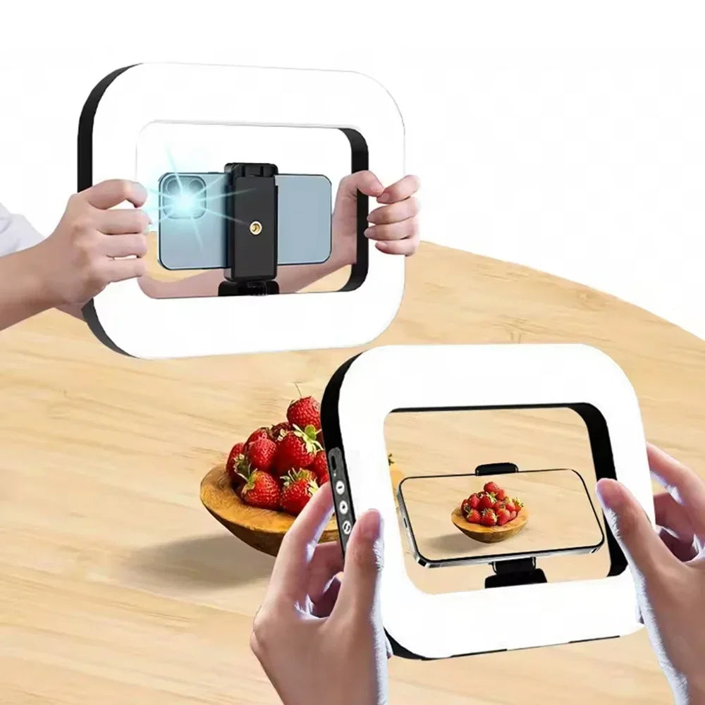 Anneau lumineux LED Portable, nouvelle lampe de photographie d'éclairage de Cage de lapin pour diffusion en direct Mobile, décoration lumineuse pour Selfie