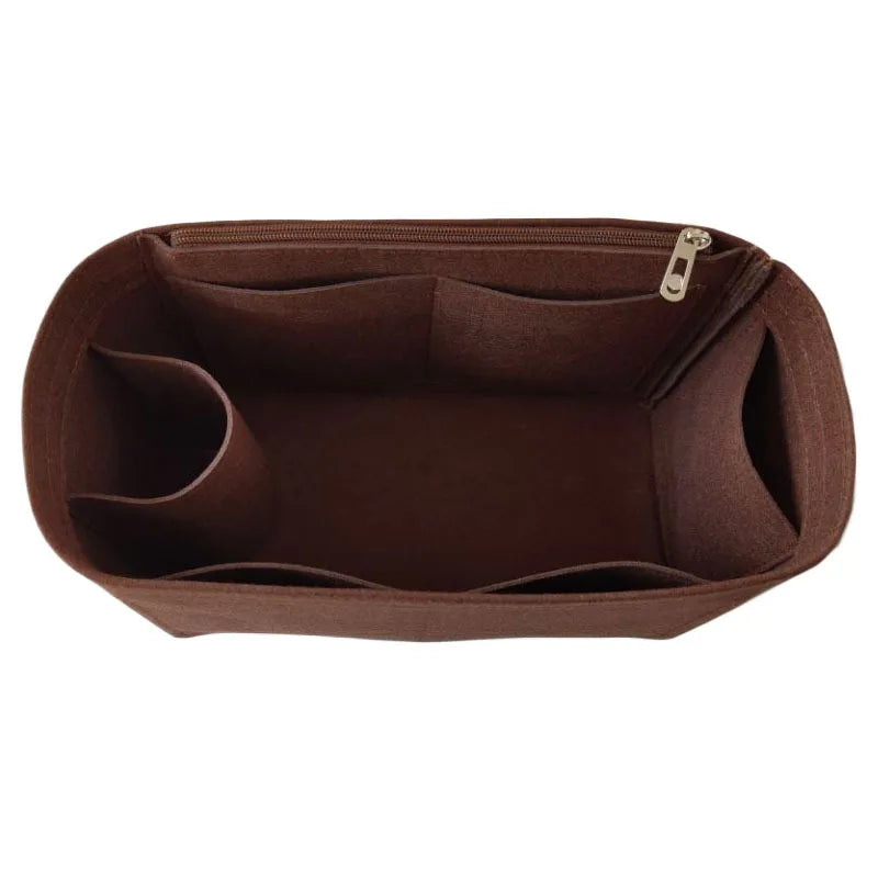 Organizador de fieltro para bolso, organizador de inserción para bolso de lujo Speedy 25 30 35, neceser de maquillaje, forro moldeador, bolsa interior de viaje