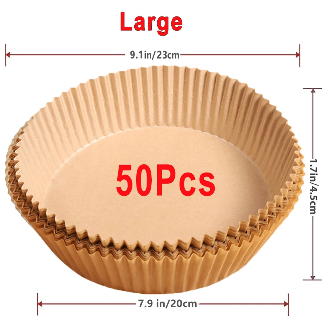 Papier antiadhésif pour friteuse à air et poulet, papiers de cuisson ronds, doublures en papier, accessoires de cuisine, 50 pièces, 100 pièces